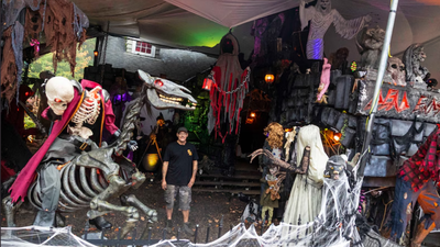 In 2017, a Michigan father turned free Halloween decorations into a backyard attraction that he says drew 18,000 visitors in 2024; nine years later, a neighbour’s complaint sparked a dispute with the city